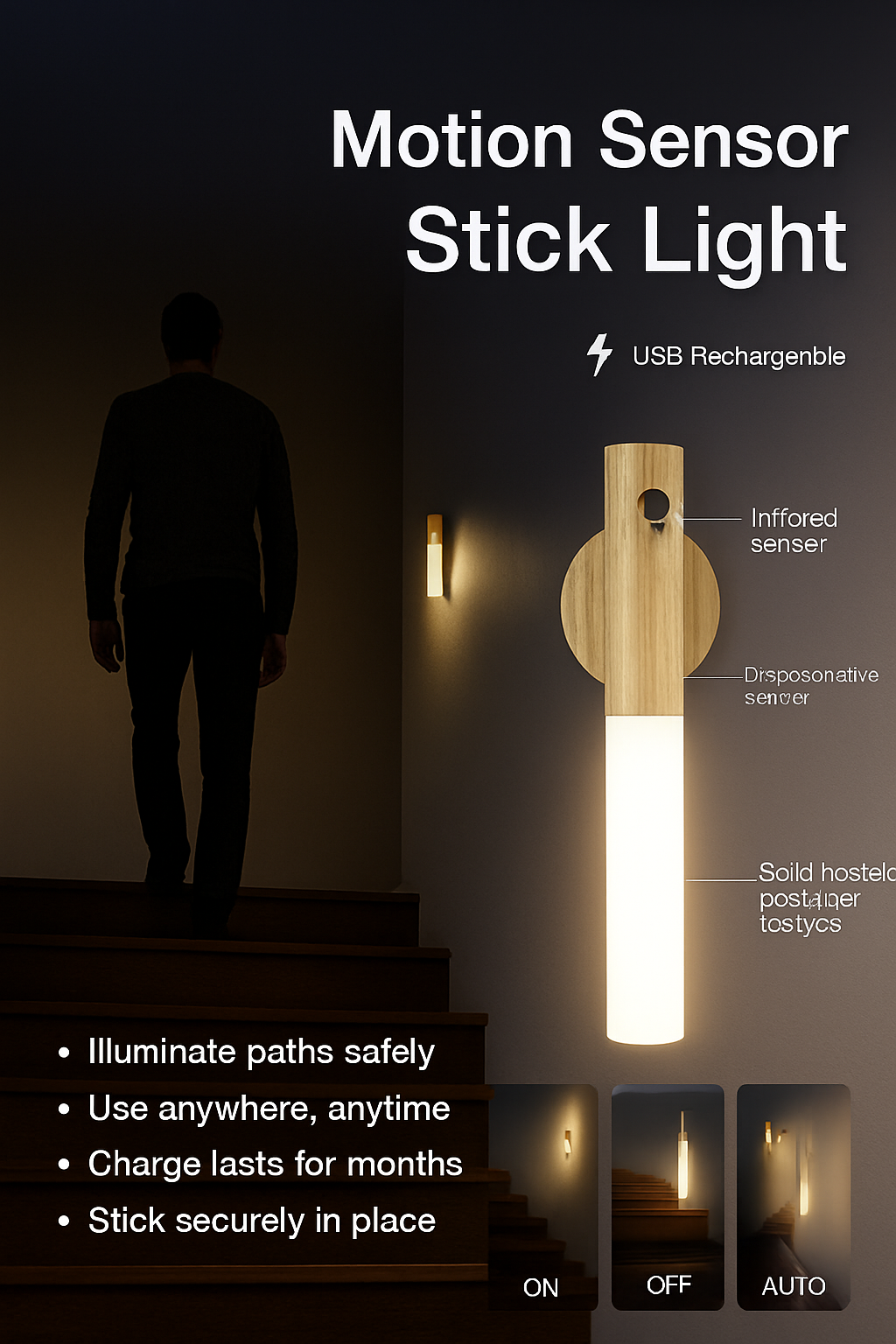 Motion Sensor Stick Light